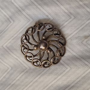 VTG John Lauritzen Sterling Silver Spiral Flower Pin